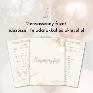 Menyasszony füzet / Lánybúcsú füzet - Golden beauty, Esküvő, Lánybúcsú, Fotó, grafika, rajz, illusztráció, Mindenmás, MESKA