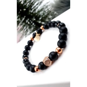 Álomszép cirkon  LUXURY ásványkarkötő rosegold (prémium), Ékszer, Karkötő, Gyöngyös karkötő, , MESKA