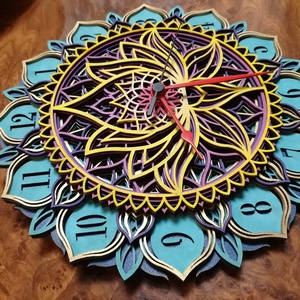 Lótusz mintás 3D mandala óra - otthon & életmód - dekoráció - spiritualitás - mandala - Meska.hu