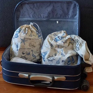 Szennyestartó zsák szett utazáshoz táskába, bőröndbe Ocean Blue - Meska.hu