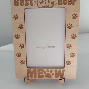 TotiWood cicás képkeret best cat ever fekvő, 10x15 képhez - otthon & életmód - dekoráció - kép & falikép - képkeret - Meska.hu