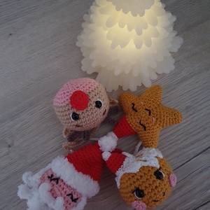 Horgolt amigurumi plüss karácsonyi díszek - Meska.hu