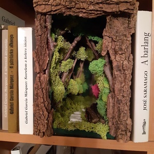 Könyvkuckó, Book Noot, Diorama, Varázserdő - művészet - makett, modell - Meska.hu