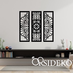 3 részes természet mandala falikép fából, Otthon & Lakás, Dekoráció, Spiritualitás, Mandala, , MESKA