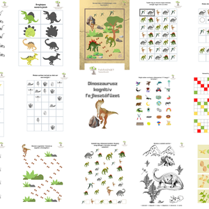 Dinoszaurusz kognitív fejlesztőfüzet, Játék & Sport, Készségfejlesztő és Logikai játék, Oktató játékok, Fotó, grafika, rajz, illusztráció, MESKA