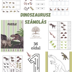 Dinoszaurusz számolás, Játék & Sport, Készségfejlesztő és Logikai játék, Oktató játékok, Fotó, grafika, rajz, illusztráció, MESKA