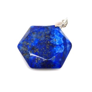 Hexagon medál Lapis lazuli 2,5cm, Ékszer, Nyaklánc, Medál, , MESKA