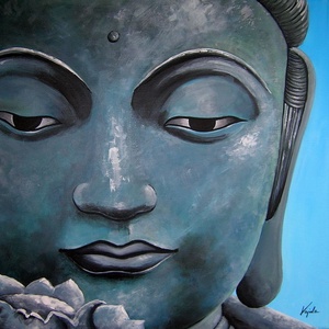 Buddha - festmény - Meska.hu