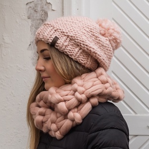 Vastag kötött pom-pom slouchy sapka - több színben - ruha & divat - sál, sapka, kendő - sapka & sál szett - Meska.hu