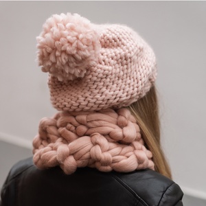 Vastag kötött pom-pom slouchy sapka - több színben - ruha & divat - sál, sapka, kendő - sapka & sál szett - Meska.hu