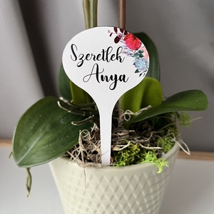 Selyemvirág orchidea / Örök orchidea kerámia kaspóban, felirattal anyák napjára - otthon & életmód - dekoráció - virágdísz és tartó - csokor & virágdísz - Meska.hu