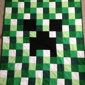 Minecraft takaró 140x200 cm, Otthon & Lakás, Lakástextil, Felnőtt takaró, pléd, Patchwork, foltvarrás, MESKA