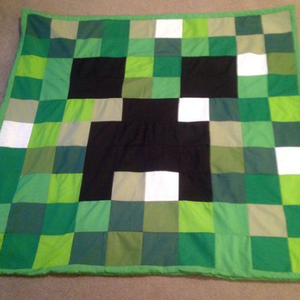 Minecraft takaró 140x140 cm, Otthon & Lakás, Babaszoba, gyerekszoba, Babatakaró, gyerek pléd, Patchwork, foltvarrás, MESKA