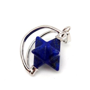 Merkaba medál fémmel Lapis lazuli 2x3cm, Ékszer, Nyaklánc, Medál, , MESKA