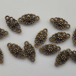 Fém köztes, összekötő - 16x8mm - 10 db / csomag - sárgaréz szín, Kellékek & szerszámok, Gyöngy, ékszerkellék, Fém köztesek, , MESKA