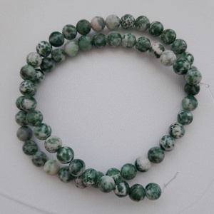 Jade zöld pettyes szál - 6mm (59db / szál), Otthon & Lakás, Dekoráció, Spiritualitás, Ásványok, , MESKA