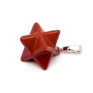 Merkaba medál Jáspis vörös 2x2cm, Ékszer, Nyaklánc, Medál, , MESKA