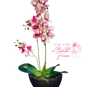 Rózsaszín Orchidea Kompozíció - Elegáns Virágzás - otthon & életmód - dekoráció - virágdísz és tartó - csokor & virágdísz - Meska.hu