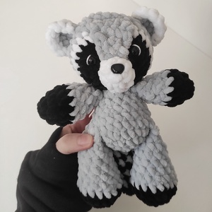 Horgolt mosómedve plüss amigurumi - játék & sport - plüssállat & játékfigura - más figura - Meska.hu