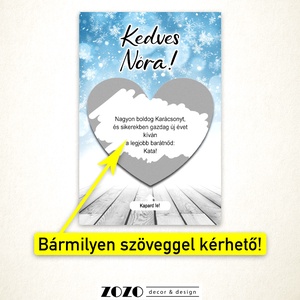 Karácsonyi egyedi kaparós üdvözlőkártya általad megadott saját szöveggel személyre szabott felkérő bejelentő ajándék - otthon & életmód - papír írószer - képeslap & levélpapír - Meska.hu